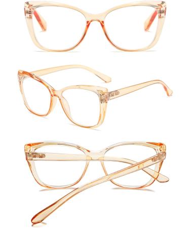 Koosufa Women's Large Cateye Anti-Blue Light Reading Glasses - Horn-Rimmed Anti-Tired 0.0 to 4.0 Strength Options - Stylish & Comfortable Eyewear for Fashionable Cat Lovers - Buy Online on GoSupps.com