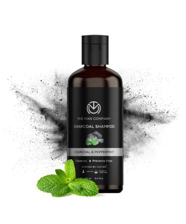 The Man Company Activated Charcoal Shampoo with Peppermint & Clove 8.4 Fl Oz - Scalp Scrubber Mens Clarifying Sulfate Free Hair Shampoo