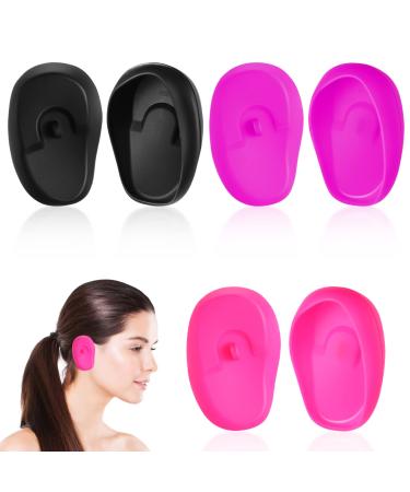 COHEALI Silicone Ear Covers 3 Pairs Hairdressing Earmuffs Ear Protectors for Hair Perm Dye Shower Salon Hairdressing