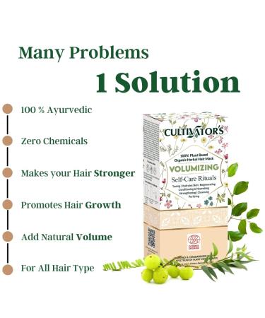 CULTIVATOR S Organic Hair Mask - Deep Conditioning for Dry & Damaged Hair Volume & Hair Loss Control 3.5 oz - Chemical Free Unisex Care - Buy Online on GoSupps.com