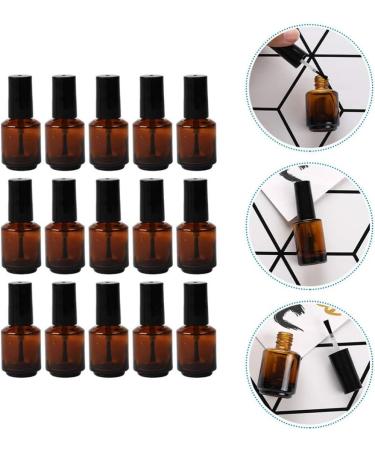 Minkissy 15Pcs 10ml Empty Nail Polish Bottles - Refillable Glass Containers with Brush Cap for Nail Art & DIY Salon - Buy Online on GoSupps.com