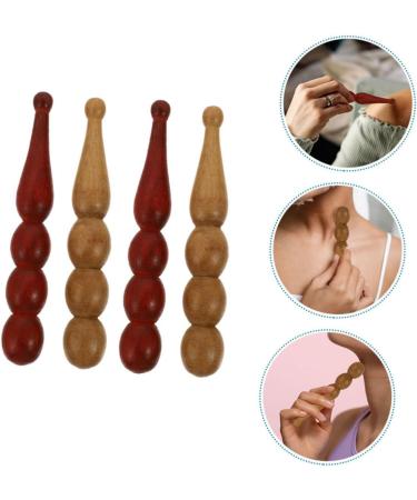 Solustre 20 STK Pearl Gua Sha Massage Tool Set - Wooden Body & Foot Massage Device for Skincare & Acupuncture - Buy Online on GoSupps.com