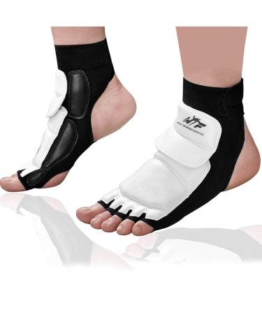 Sinolofty Taekwondo Feet Protector Gear Ankle Brace Support Pad Guard for Martial Arts Boxing Punch Bag Sparring Training MMA UFC Thi Large