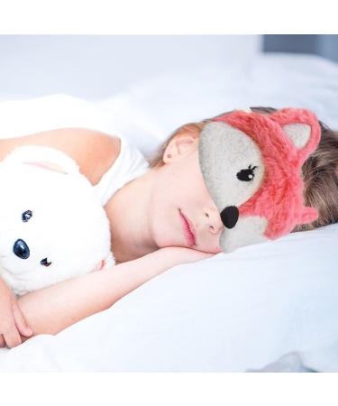 Ulife Mall Cute 3D Pink Fox Kids Eye Mask - Soft Silk Plush Cartoon Eye Cover for Girls, Boys, Women - Novelty Travel Blindfold - Buy Online on GoSupps.com