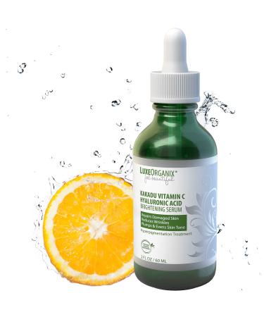 Vitamin C Serum For Face With Hyaluronic Acid: Brightening Treatment & Dark Spot Remover For Face Reduces Blemishes & Wrinkles (2oz)
