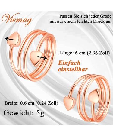 Vicmag Copper Magnetic Rings for Arthritis Pain Relief - Adjustable Pure Copper Therapy Rings for Men & Women - Rose Gold Gift Box Included - Buy Online on GoSupps.com