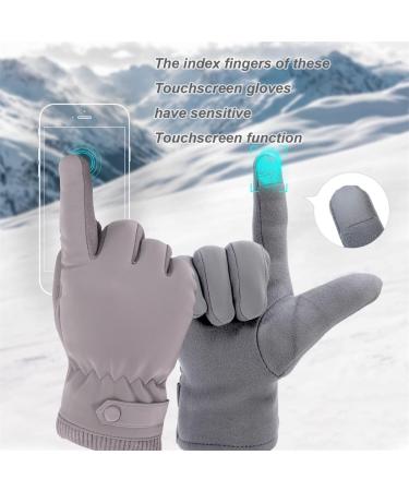 Kingmate Thermal Gloves for Women - Winter Outdoor Cycling Touchscreen Fleece Running Gloves - Warm Gray - Buy Online on GoSupps.com