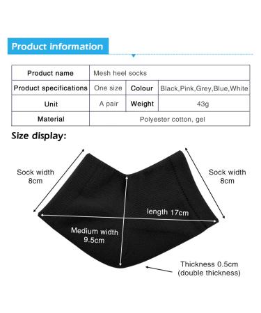 Gel Heel Stockings - Soft Heel Spur Bandage for Pain Relief | Comfy Compression Socks for Men & Women (Black) - Buy Online on GoSupps.com