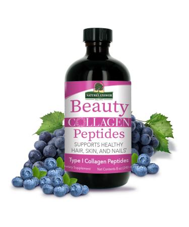 Nature's Answer Beauty Collagen Peptides 8 Fluid Ounces | Hair Skin & Nail Support | Gluten-Free | Alcohol-Free | Non-GMO | Cruelty-Free | Single Count