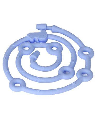 Buy Baby Pacifier with Food Grade Silicone | Anti-Lost Chain Teether - Light Blue - Buy Online on GoSupps.com