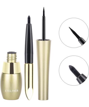 matte eye liner waterproof color Eyeliner Pencil Eyebrow Pencil Two in One Makeup Combination Female Daily Use Easy to Apply Makeup Not Easy Pencil (Black-e One Size) - Buy Online on GoSupps.com