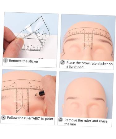 Healeved 10Pcs stickers eyebrow ruler for measurement eyebrow mapper marker eyebrow ruler tool scale - Buy Online on GoSupps.com