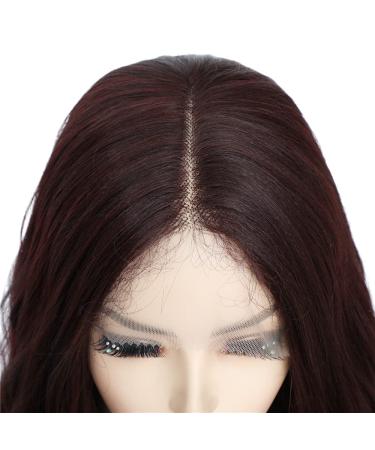 X-Tless Lace Front Wig - 26 Inch Red & Black Middle Part Natural Look Women s Wig with Lace Front (99J) - Buy Online on GoSupps.com