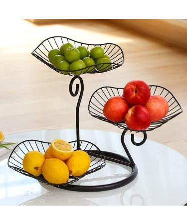Fruit Basket Fruit Bowl 3-Tier Fruit Basket Holder Decorative Fruit Bowl Stand for Countertop Kitchen Home Kitchen Organizers and Storage (Color : Black1) - Buy Online on GoSupps.com