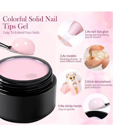U-shinein 2x10ml Pink Nail Glue Gel for Press-On & Acrylic Nails | Solid Gel Polish & Nail Art Adhesive - Buy Online on GoSupps.com