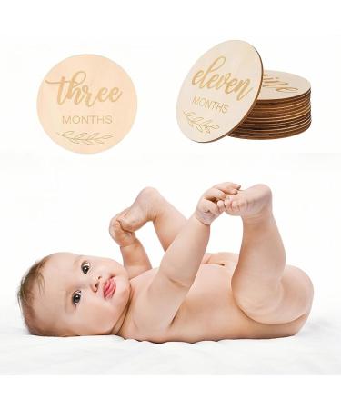 14Pcs Wooden Baby Milestone Cards for Baby's First Year Growth Photography - Buy Online on GoSupps.com