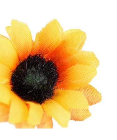 Bridal Wedding Sunflower Hair Pins Clips - 10Pcs Yellow Set for Bridesmaids & Proms - Buy Online on GoSupps.com