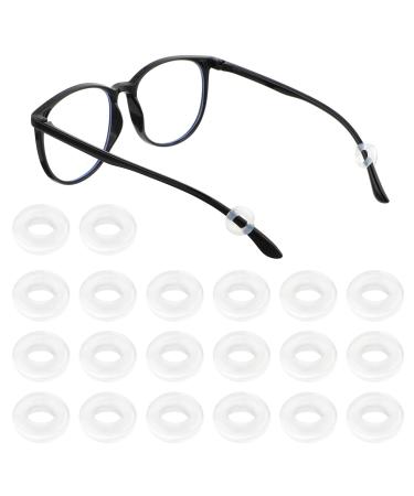 Wllhyf 10 pair of anti-slip glasses ear hooks silicone glasses ear handle transparent round glasses ear pads comfort glasses brackets cover for sports glasses sunglasses reading glasses