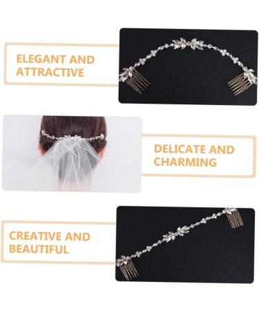 Ipetboom Bridal Wedding Comb Bridal Hair Vines Bridal Hair Accessories Wedding Accessories Rose Gold Hair Vine Bridal Hair Clip Rhinestone Vine for Hair Modeling Hair Piece Bride Zircon - Buy Online on GoSupps.com