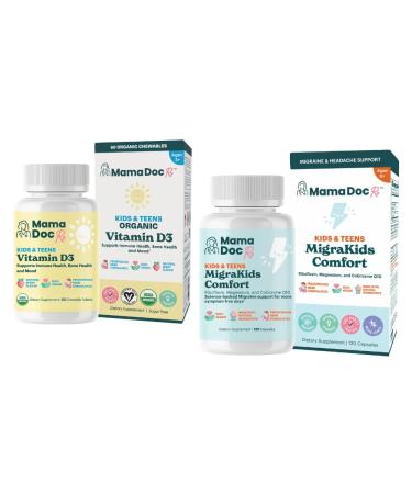 MamaDoc Rx Migraine Relief Duo | Riboflavin Coenzyme Q10 Magnesium & Vitamin D | Ages 6+