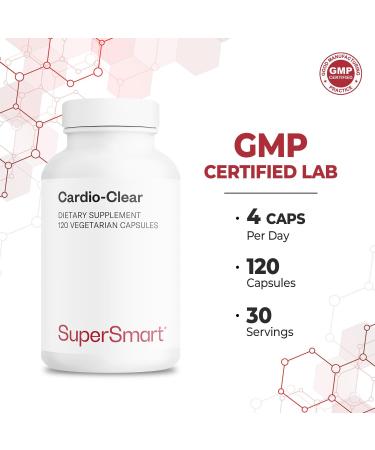 Supersmart - Cardio Clear (Garlic EDTA Supplement) - with Malic Acid Calcium Disodium EDTA Magnesium Bromelain | Non-GMO & Gluten Free - 120 Vegetarian Capsules - Buy Online on GoSupps.com