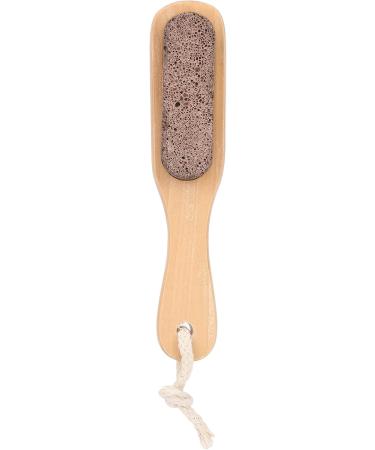Foot Brush & Pumice Stone with Handle Wooden Foot Bristle Brush Pumice Stone Foot Callus Remover Double Sided Foot Scrubber for Men & Women - Buy Online on GoSupps.com