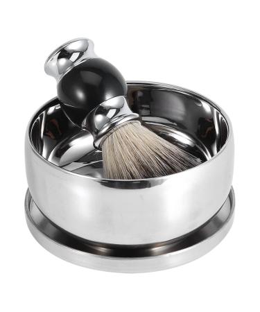 Men's Shaving Brush Bowl Set | Faux Hair Brush & Alloy Stand Holder | Premium Shaving Tools for a Perfect Shave - Buy Online on GoSupps.com