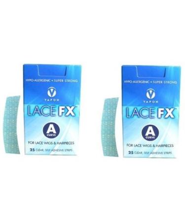 Lace FX A Curve Tape Hypo-allergenic Wig Hair Piece Adhesive Tape - 2 Packs by Vapon