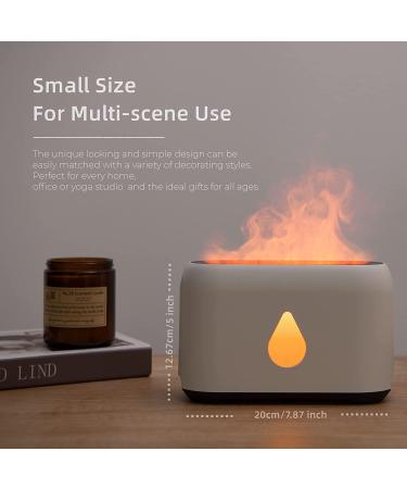 Flame Aroma Diffuser - Essential Oil Aromatherapy Humidifier with Night Light, Timer & Adjustable Brightness - Quiet Scent Diffuser for Home & Office (White) - Buy Online on GoSupps.com