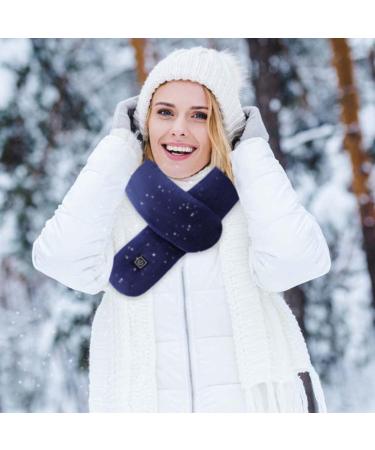 Portable Electric Heating Scarf & Neck Pillow - Wireless Intelligent Neck Wrap for Pain Relief - Dark Blue - Buy Online on GoSupps.com