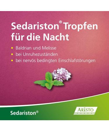 Sedariston Drops for Stress & Sleep Disorders | Valerian & Lemon Balm | 50 ml - Natural Relief for Tension & Unrest - Buy Online on GoSupps.com