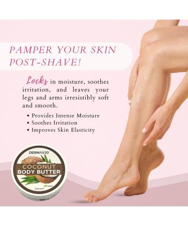 VIKINGTREAT Coconut Body Butter with Wax Strips Mirror and Tweezers Coconut Body Lotion & Hydration Hair Removal Strips Personal Care - Buy Online on GoSupps.com