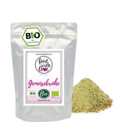 Azafran organic vegetable broth (vegetable bouillon vegetable soup) broth without yeast glutamate fat flavor enhancer - salt arm 1kg / 44 liters 1 kg (1 Pack)