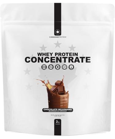 Canadian Protein Whey Concentrate 24g of Protein | 6 kg of Chocolate Milkshake Flavored Low Carb Keto Friendly Workout Recovery Drink | Protein Powder Rich in BCAA Amino Acids - Buy Online on GoSupps.com
