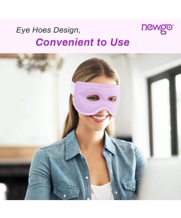 NEWGO Cold Eye Mask - Reusable Hot Cold Therapy Cooling Eye Mask for Puffy Eyes, Migraine, Dark Circles, Dry Eyes, Swollen Eyes, Sinus Pain - Light Purple - Buy Online on GoSupps.com