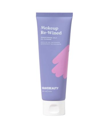 KraveBeauty Makeup Re-Wined Jelly Oil Cleanser K-Beauty Transforming Cleanser Removes Makeup & Impurities Gentle Daily Face Wash Vegan & Cruelty-Free 3.4 fl oz Pack of 1 3.4 Fl Oz (Pack of 1)