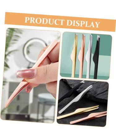 Hakidzel Eyebrow Tools Kit - 4-Piece Eyelash Application Set Rose Gold Rustproof Steel Beauty Accessories - Buy Online on GoSupps.com