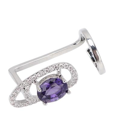 Fingernail ring exquisite portable fingernail cover ring-nail art decoration for daily life for the dance party (violet)
