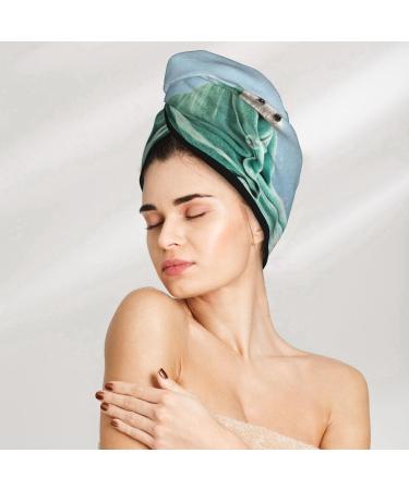 Microfiber Hair Towel for Dogs & Women - Ultra Absorbent Coral Velvet Wrap for Long Curly & Thick Hair - Buy Online on GoSupps.com