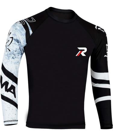 ROAR Long Sleeve MMA Rash Guard - Large Zebra Print White - Buy Online on GoSupps.com