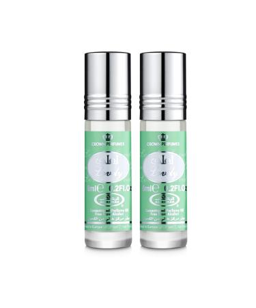Al Rehab Lovely Concentrated Perfume Rollerball for Unisex 6 Ml/0.20 Oz (Pack Of 2) 0.2 Fl Oz (Pack of 2)