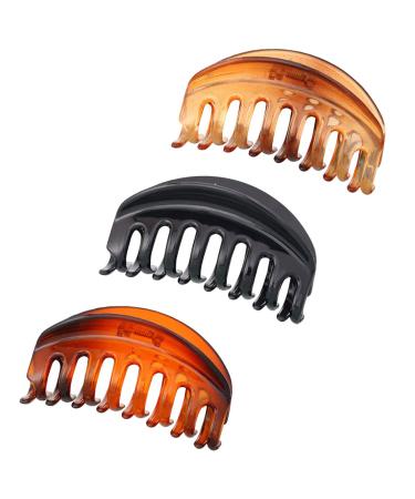 Luckycivia 6 PACK Large Plastic Hair Claw Clips (4 inch) - Strong Hold & Non-Slip Barrettes for Women, Lady, Girls - Fashion Hair Accessories - Buy Online on GoSupps.com