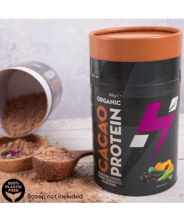 Hylife Nutrition Organic Cacao Vegan Protein Powder - 450g (15 Servings) | Dairy, Gluten and Soy Free - Buy Online on GoSupps.com