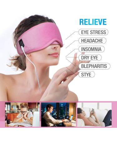 ARRIS Electric USB Heated Eye Mask - 5 Temperature Control, Pink - Buy Online on GoSupps.com
