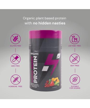 Hylife Nutrition Mixed Berry Vegan Protein Powder - 450g (15 Servings) Organic & Natural Ingredients - Dairy, Gluten, and Soy Free - Buy Online on GoSupps.com