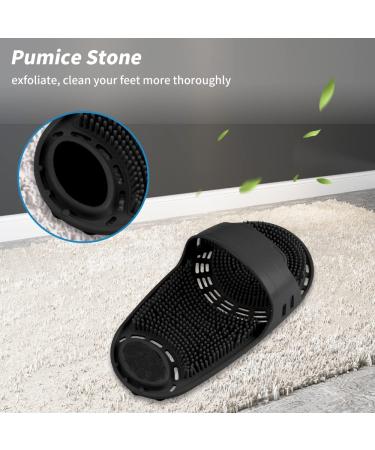 Kibhous Silicone Shower Foot Scrubber - Personal Foot Massage & Cleaning with Soft Bristles - Non-Slip Suction Cups - Foot Scrubbers for Men and Women - Black - Buy Online on GoSupps.com