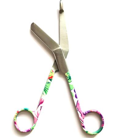 Panther Surgical Stainless Steel 5.5 Lister Bandage Scissors - Flower Pattern | Multi-Colored Utility First Aid Scissors - Buy Online on GoSupps.com