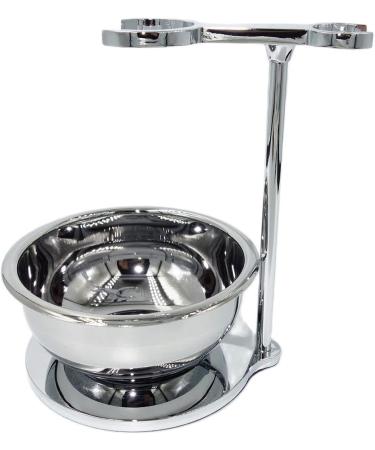 NSNT Exquisit Men's Shaving Brush Set - Unique 13cm Silver Design with Heavy Holder and Soap Cup - Perfect Gift for Friends & Husbands - Buy Online on GoSupps.com