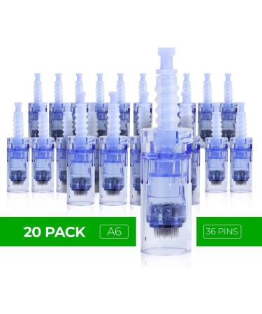 Dr. Pen Ultima A6 Replacement Cartridges - (20 PACK) - 36 Pins Bayonet Slot - Disposable Replacement Parts - Buy Online on GoSupps.com