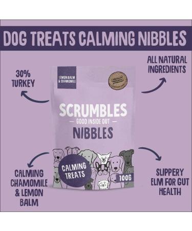 Scrumbles Nibbles 100% Natural Calming Dog Treats - Grain Free Turkey Training Treats 100g - Buy Online on GoSupps.com